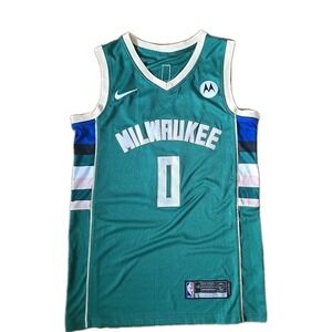 Nike Damian Lillard Milwaukee Bucks Jersey Icon Edition Authentic Swingman Sz 44